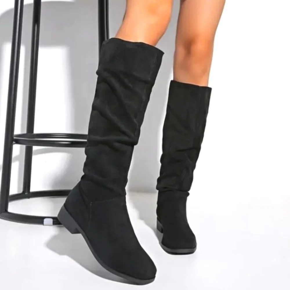 Women's Western Black Knee-High Boots Sz 7